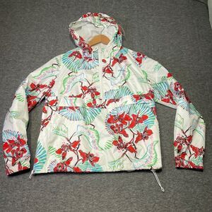 Levi's Jacket Women Large Full Zip Floral Anorak Urban Hooded Travel Beach‎